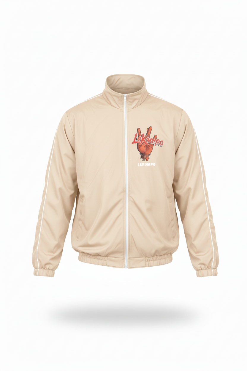 Beige Lekompo Tracksuit Jacket