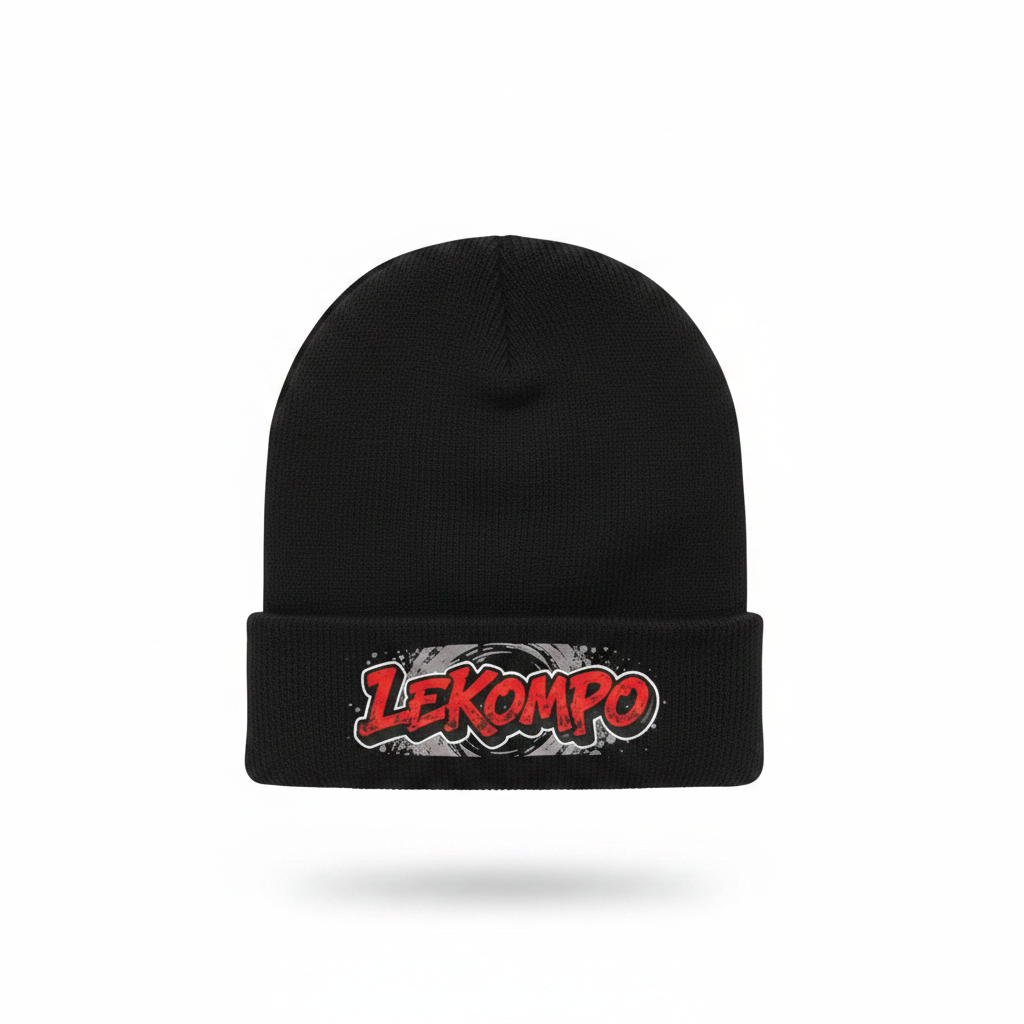 Black Beanie - Cuff Logo