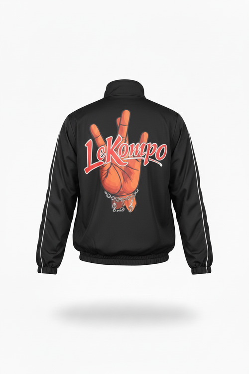Black Lekompo Tracksuit Jacket - Back View