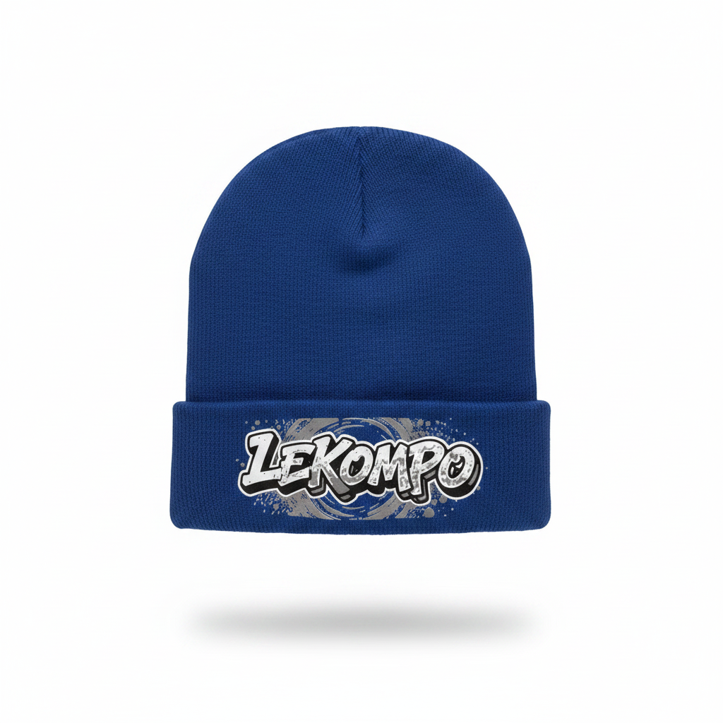 Blue Beanie - Cuff Logo