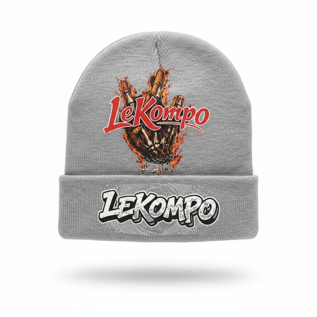 Grey Lekompo Beanie