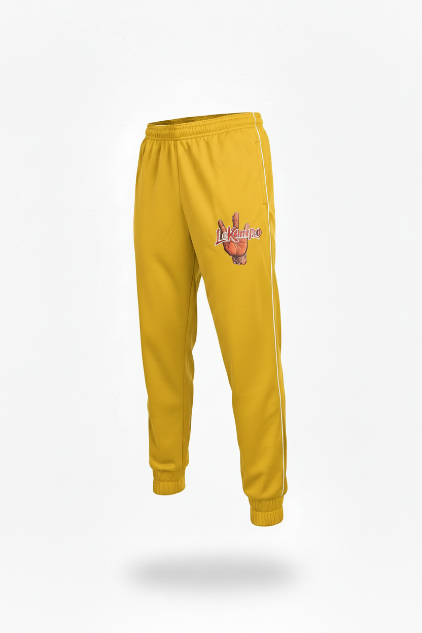 LeKompo Bright Yellow Track Pants - Floating