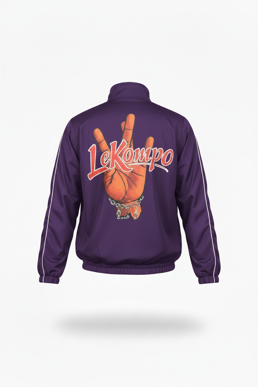 Purple Lekompo Tracksuit Jacket - Back View