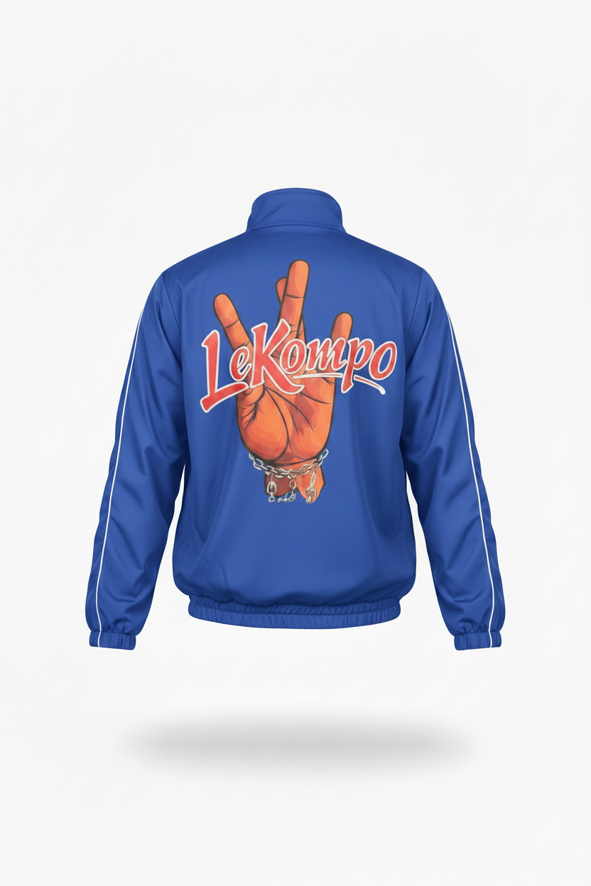 Royal Blue Lekompo Tracksuit Jacket - Back View
