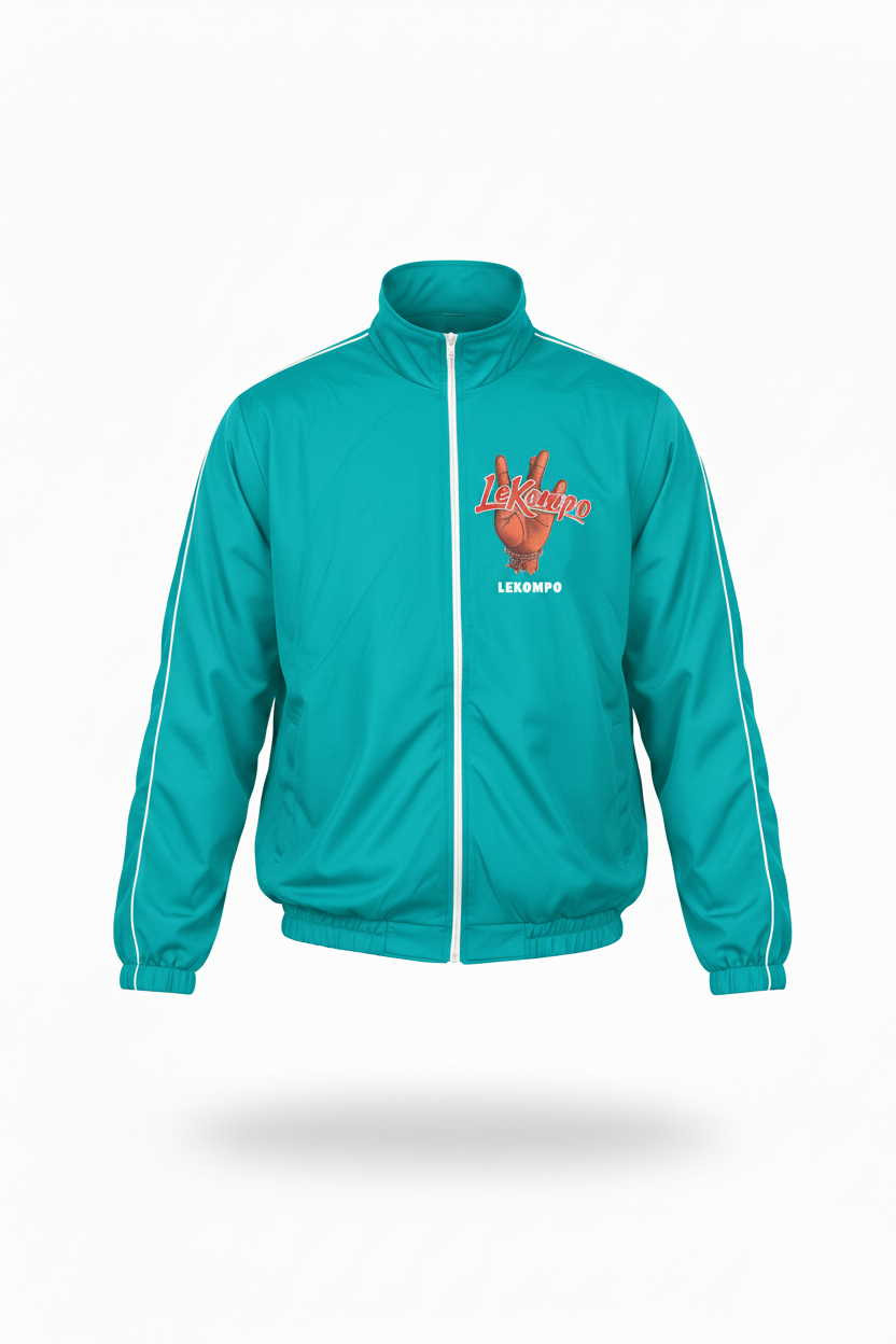 Turquoise Lekompo Tracksuit Jacket