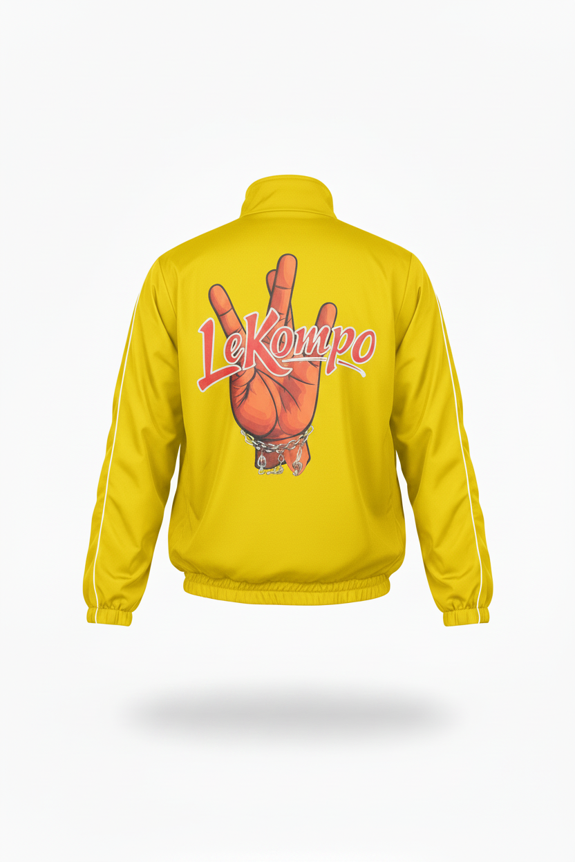 Yellow Lekompo Tracksuit Jacket - Back View